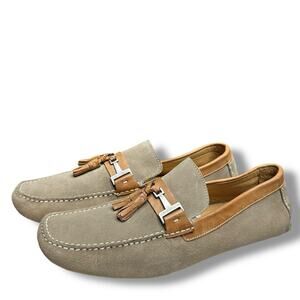 Mikekonos Loafer Driving Shoes Mens Tan Suede Tassel Moccasin Sz 13M Preppy